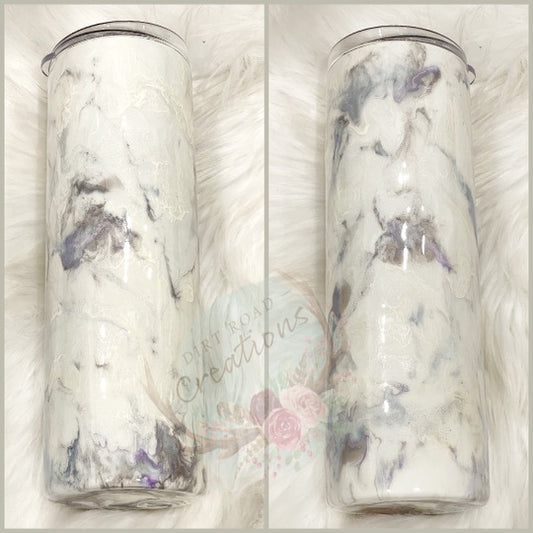 Purple Metallic Marble Tumbler